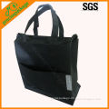 Reusable polyester tote bag with zipper